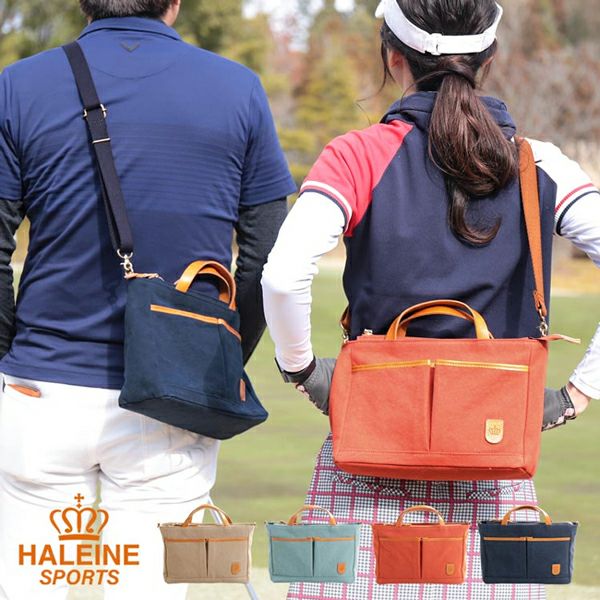 新品　  ゴルフカートバッグ ラウンドバッグ ゴルフ カートバッグ ラウンドバッグ ブランド HALEINE SPORTS 帆布