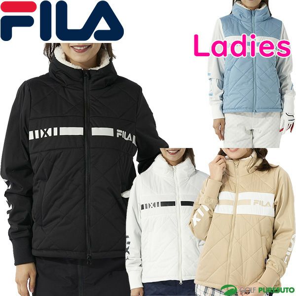 【レディース】フィラゴルフ長袖フルジップウインドバリア中綿ブルゾン792-241アウターゴルフウェア