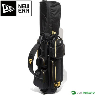 ニューエラゴルフ9型キャディーバッグブラック×ゴールドベーシックポーチ付き13534661カートタイプユニセックス