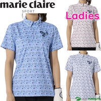 【レディース】マリ・クレール半袖ハーフジップシャツ半袖シャツ713-601ゴルフウェア吸汗速乾UVカット接触冷感