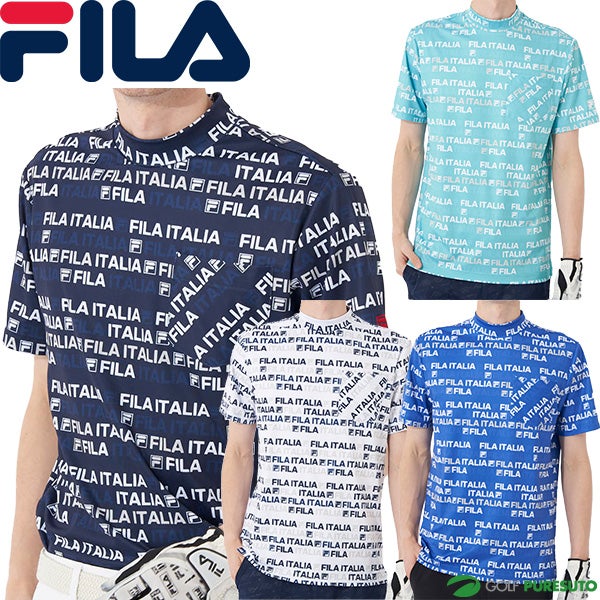 フィラゴルフ半袖モックネックシャツメンズ743-602ストレッチゴルフウェア