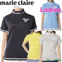 【レディース】マリ・クレール半袖モックネックシャツ713-618ゴルフウェアUVカットストレッチ