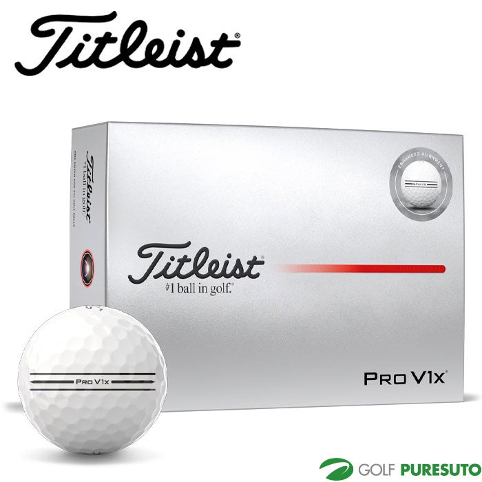 タイトリスト ゴルフボール Titleist Pro V1x AIM Enhanced 1ダース
