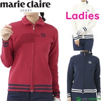 【レディース】マリ・クレール長袖フルジップニットジャケット732-702ブルゾンアウターゴルフウェア
